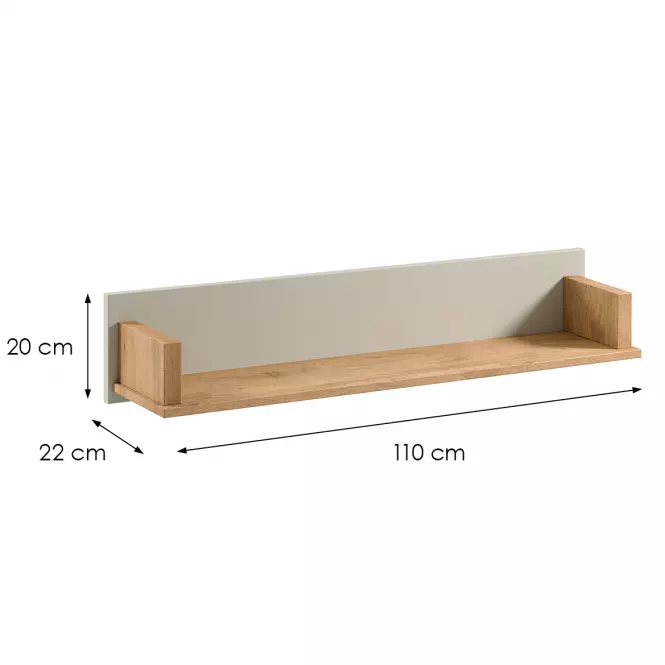 Polička Indygo P1 dub wotan-beige