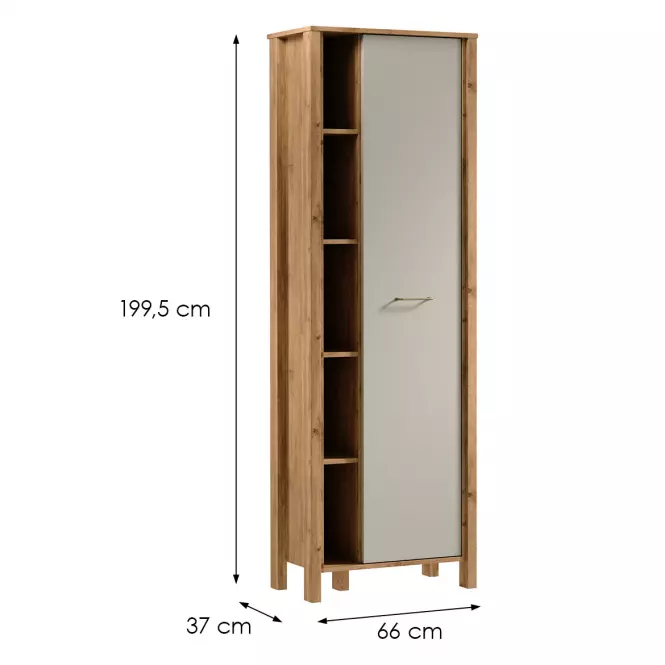 Regál Indygo R1D dub wotan-beige,2