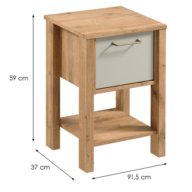 Nočný Stolík Indygo SN dub wotan-beige,2