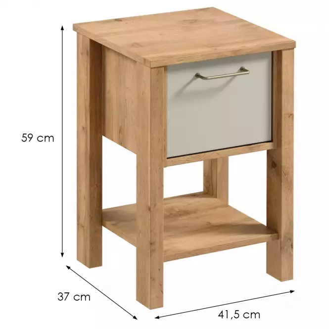 Nočný Stolík Indygo SN dub wotan-beige,2