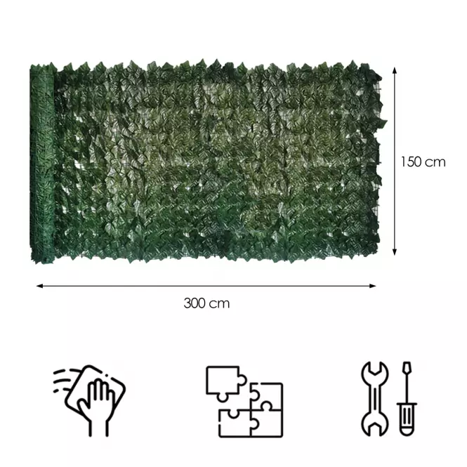 Zástena umelé listy 150cm x 300 cm,5
