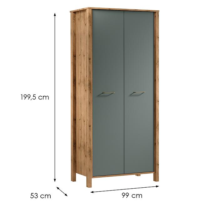 Skriňa Indygo S2D dub wotan-green,2