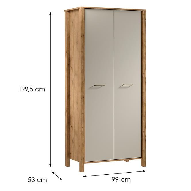 Skriňa Indygo S2D dub wotan-beige