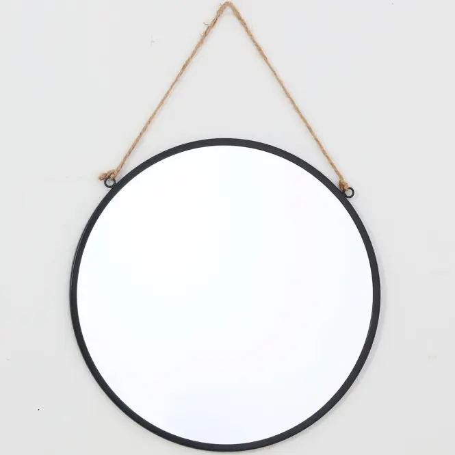 Okrúhle zrkadlo FI29cm čierne,2