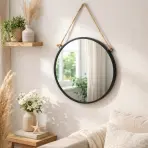 Okrúhle zrkadlo FI29cm čierne