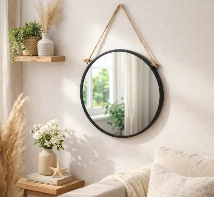 Okrúhle zrkadlo FI29cm čierne