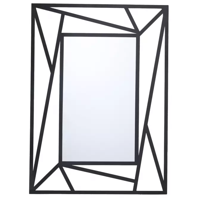 Dekoratívne zrkadlo 69cm x 95cm čierne