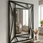 Dekoratívne zrkadlo 69cm x 95cm čierne