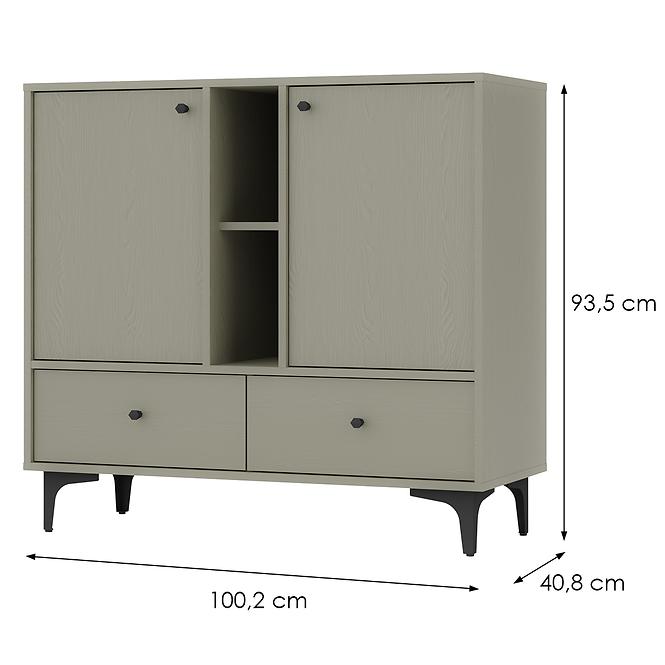 Komoda Tokyo 1  2F 2S eukalyptus 825