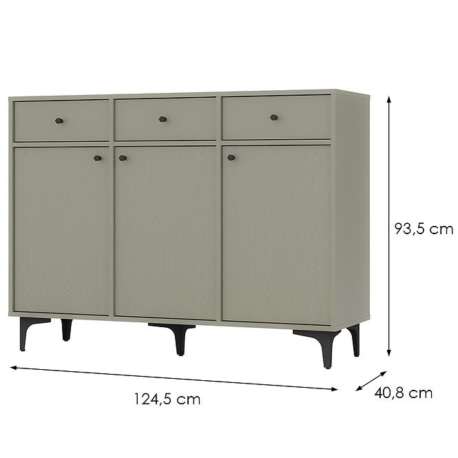 Komoda Tokyo 1  3F 3S eukalyptus 827,2