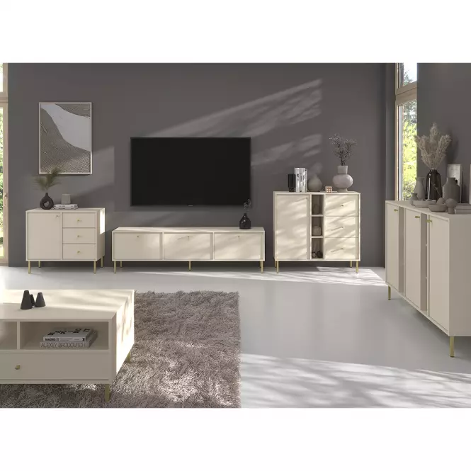 Komoda Tokyo 2  3D pieskovo béžová 823