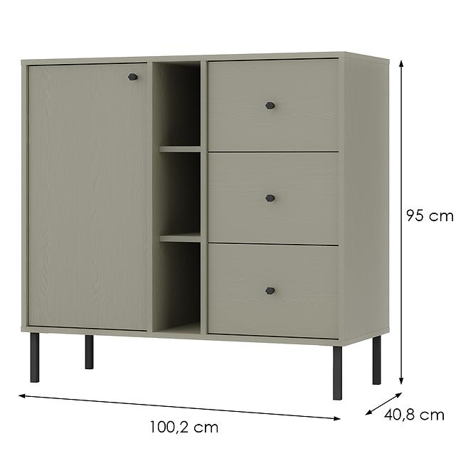 Komoda Tokyo 2  1F 3S eukalyptus 824,2
