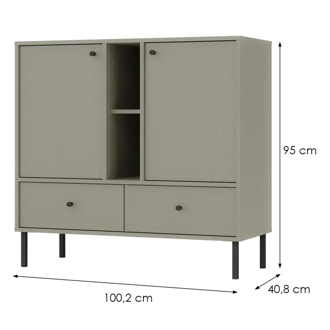 Komoda Tokyo 2  2F 2S eukalyptus 825,2