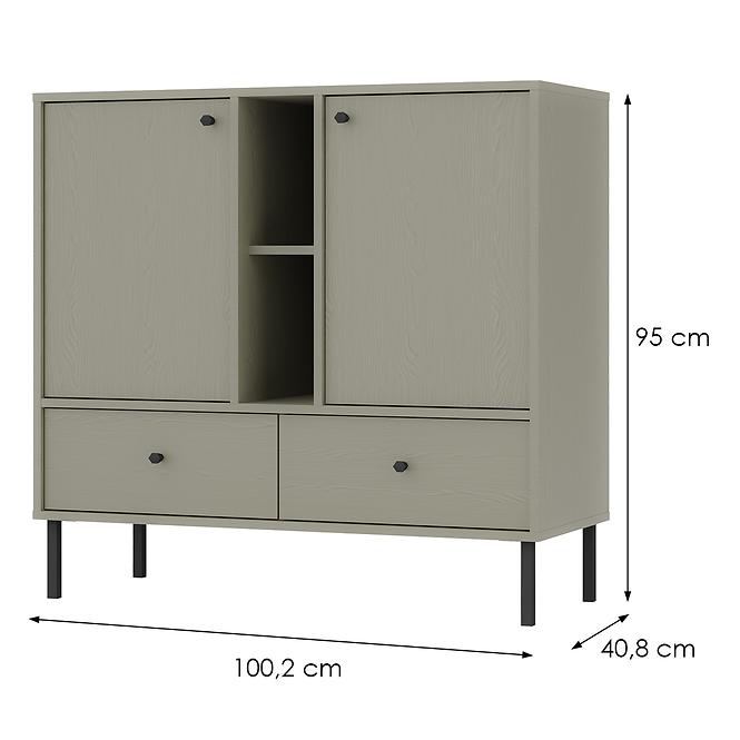 Komoda Tokyo 2  2F 2S eukalyptus 825,2