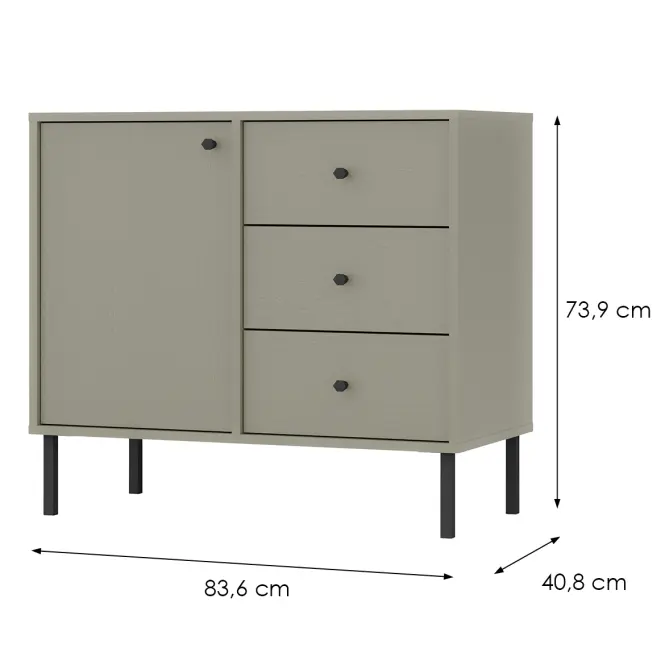 Komoda Tokyo 2  1F 3S eukalyptus 814,2