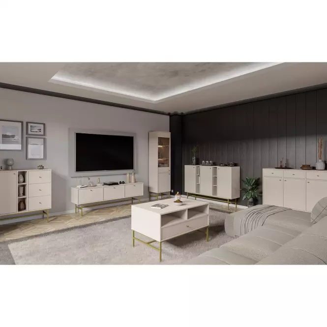 Komoda Tokyo 3  3D pieskovo béžová 823