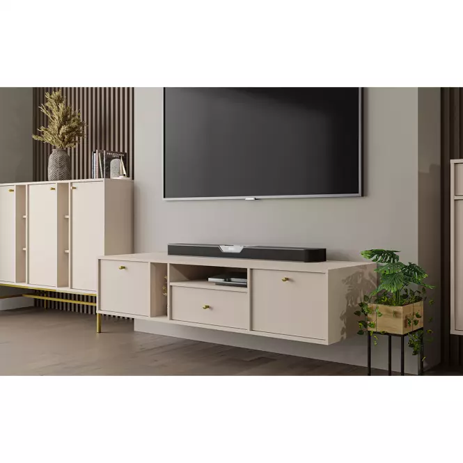 Komoda Tokyo 3  3D pieskovo béžová 823