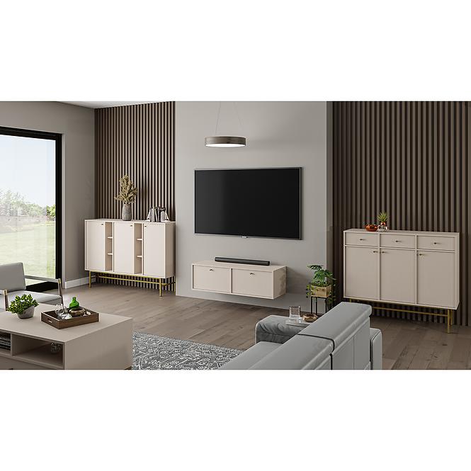 Komoda Tokyo 3  3D pieskovo béžová 823