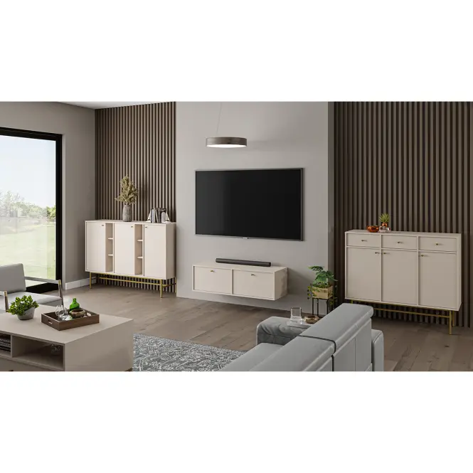 Komoda Tokyo 3  3D pieskovo béžová 823,25