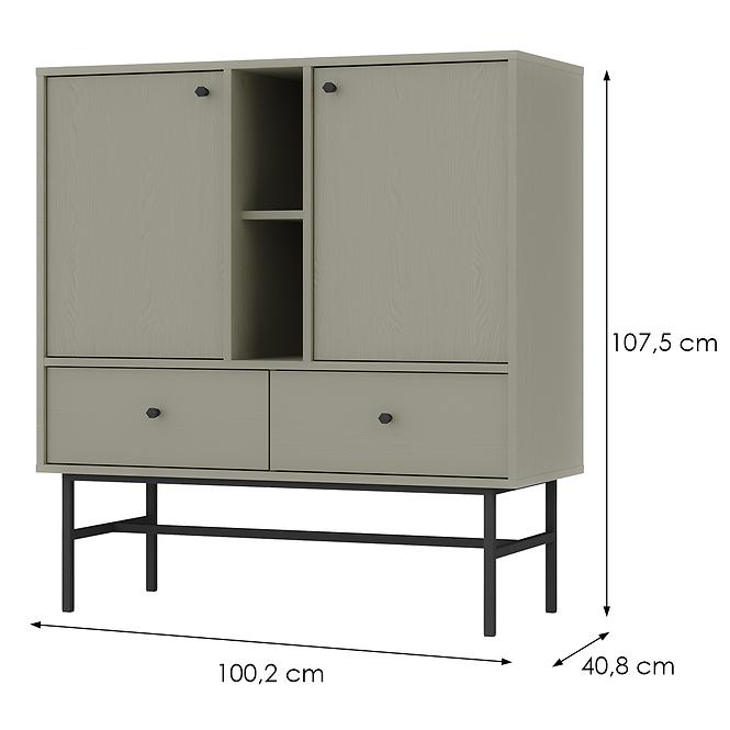 Komoda Tokyo 3  2F 2S eukalyptus 825,2