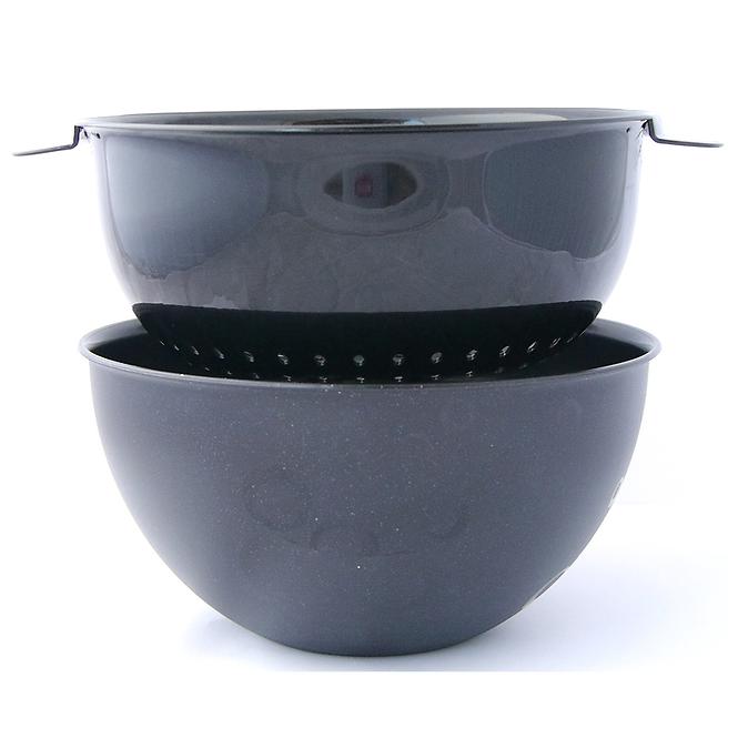Cedidlo + miska Bable čierna 3l