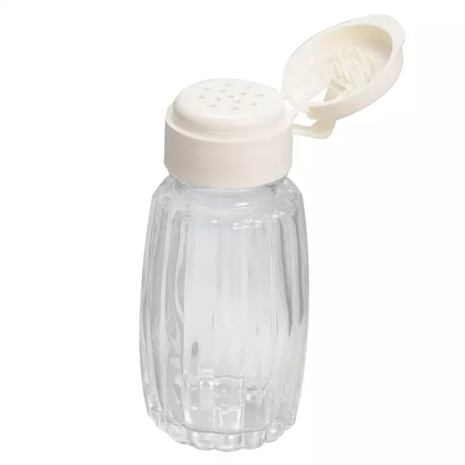 Sklenená korenička s vekom  50 ml biela