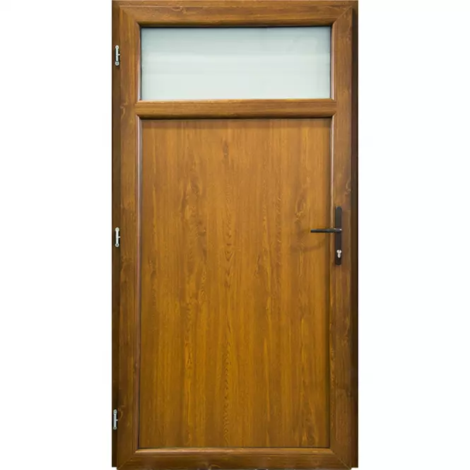 Dvere vchodové Easy Eco D17 90L zlatý dub