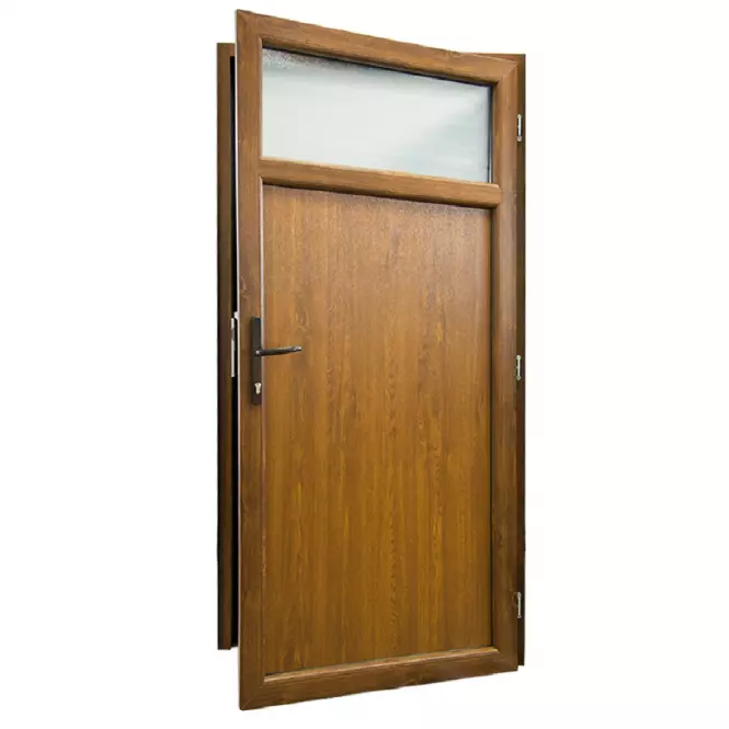 Dvere vchodové Easy Eco D17 90P zlatý dub,2