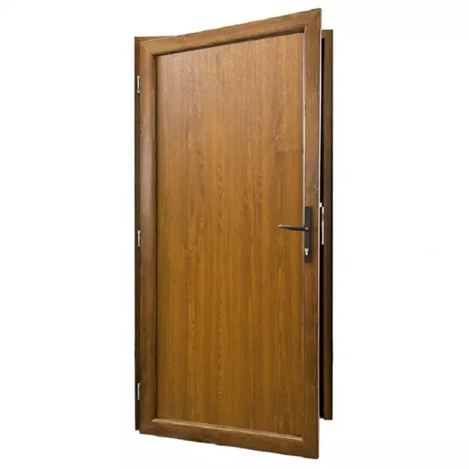 Dvere vchodové Larino Eco D18 90L zlatý dub