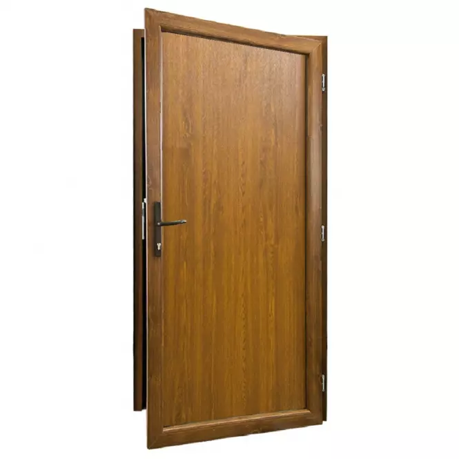 Dvere vchodové Larino Eco D18 90P zlatý dub
