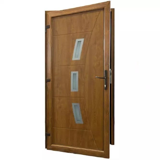 Dvere vchodové Candy D26 90L zlatý dub,2