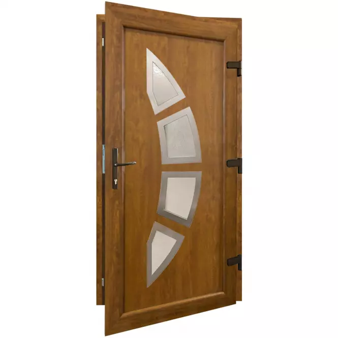 Dvere vchodové Zagrzeb D31 90P zlatý dub,2