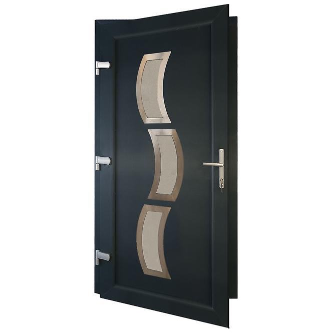 Dvere vchodové Osijek D32 90L antracit,2