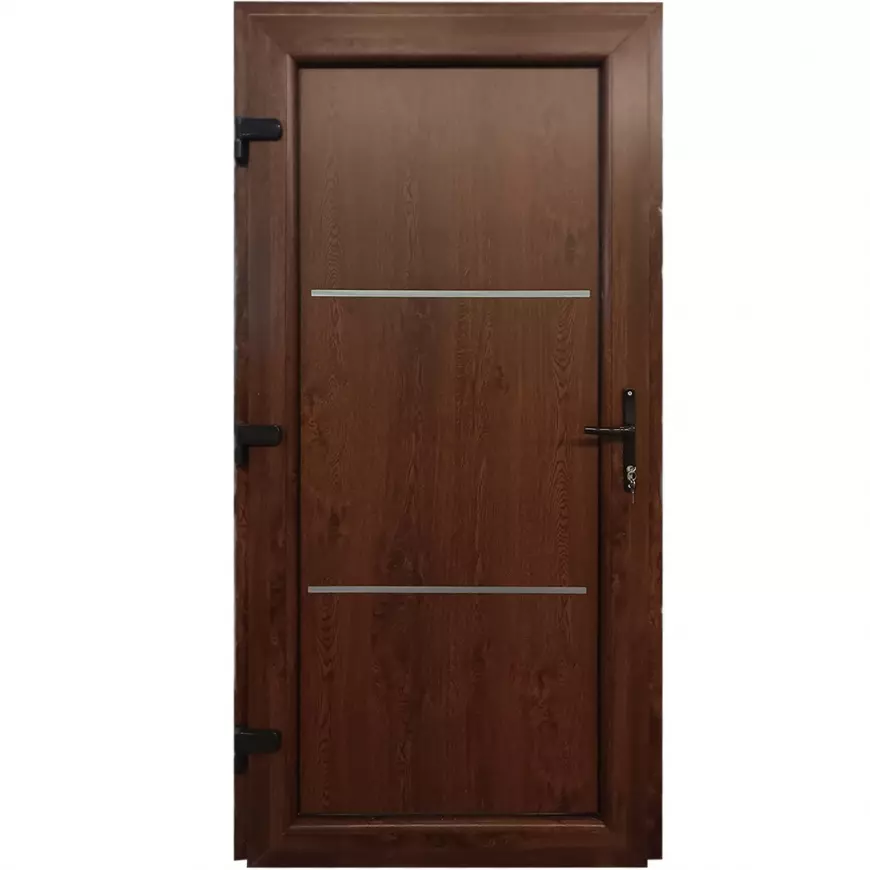 Dvere vchodové Split D35 98x198x7 90L zlatý dub