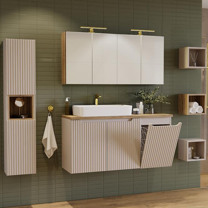 Skrinka do kúpeľne Nova 40 s košíkom kašmír,7