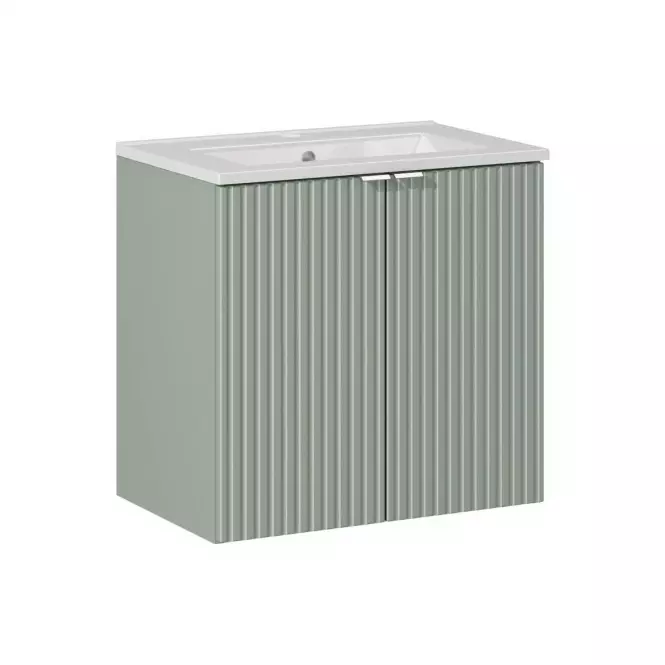Kúpeľňová skrinka Line Reed Green 60 dvere šalvia,5