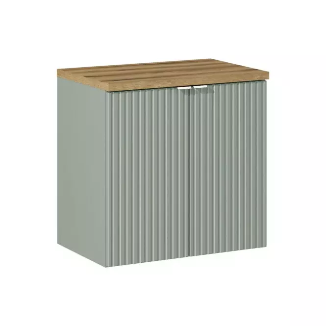 Kúpeľňová skrinka Line Reed Green 60 dvere šalvia,9