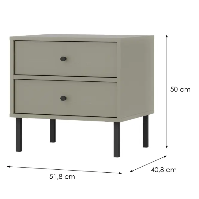 Nočný Stolík Tokyo 2 2S  eukalyptus 801,2