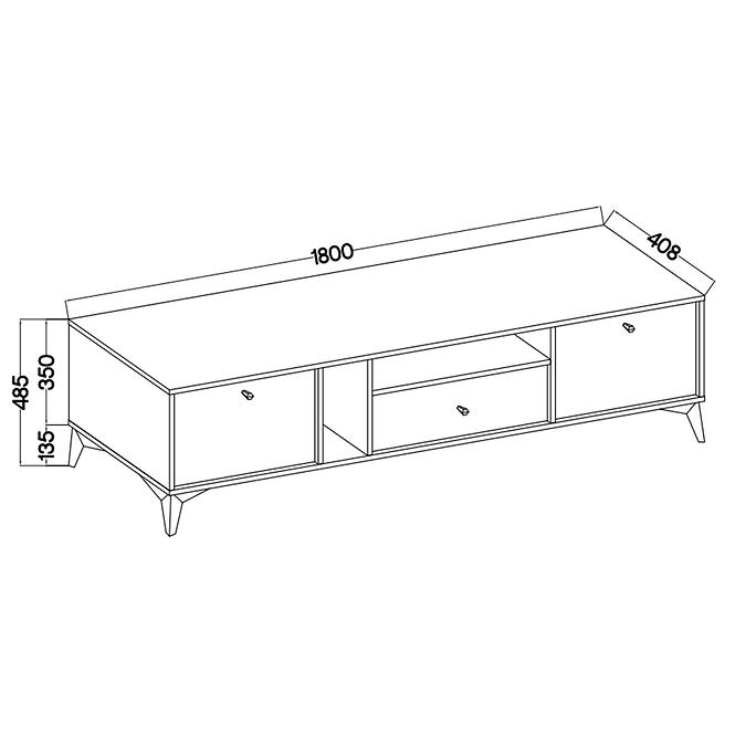 TV Stolík Tokyo 1 2K 1S eukalyptus 313