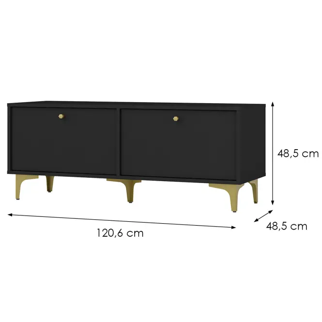 TV Stolík Tokyo 1 2K čierny grafit 302,2