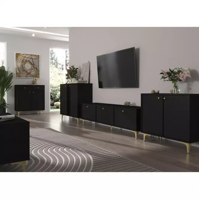TV Stolík Tokyo 1 2K čierny grafit 302