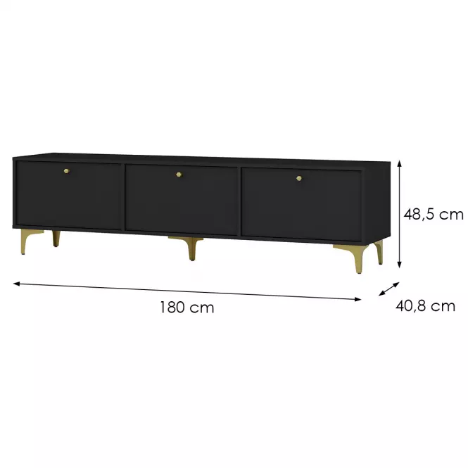 TV Stolík Tokyo 1 3K čierny grafit 303