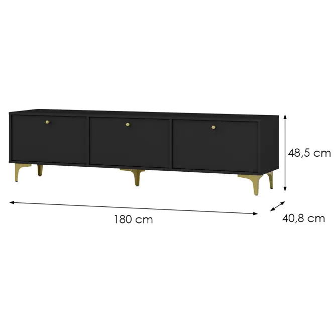 TV Stolík Tokyo 1 3K čierny grafit 303,2