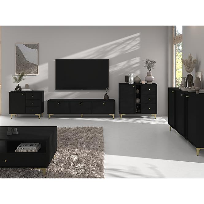 TV Stolík Tokyo 1 3K čierny grafit 303,4