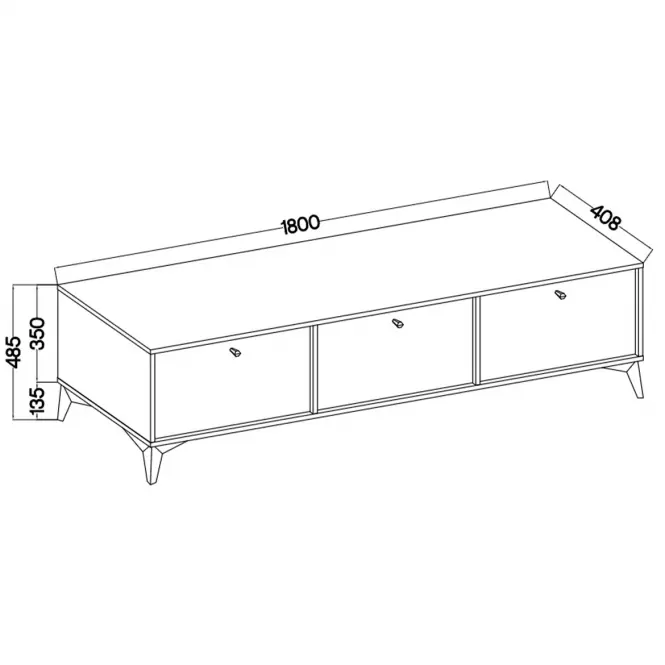 TV Stolík Tokyo 1 3K čierny grafit 303