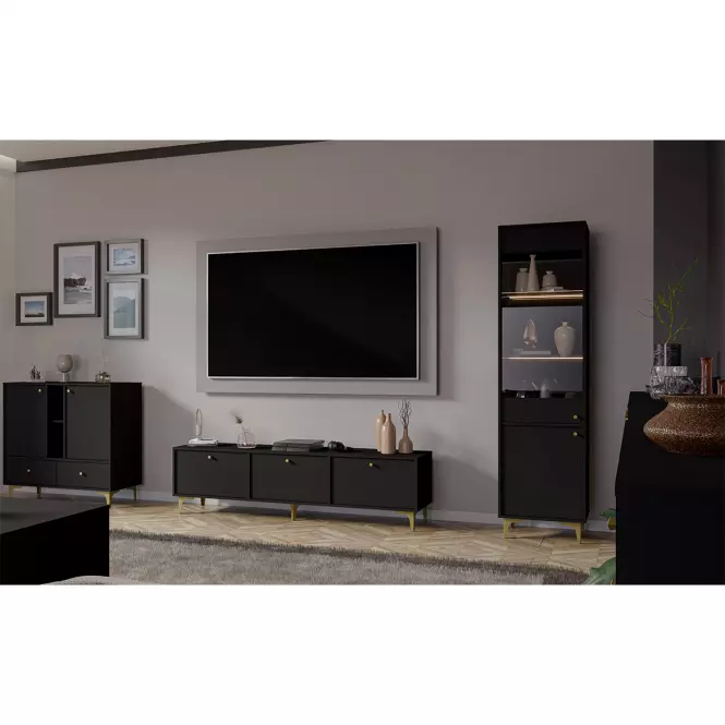 TV Stolík Tokyo 1 3K čierny grafit 303