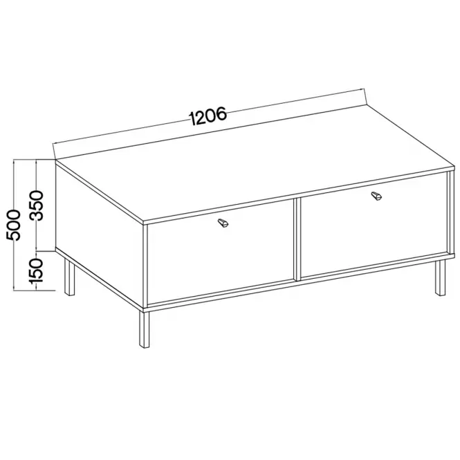 TV Stolík Tokyo 2 2K eukalyptus 302