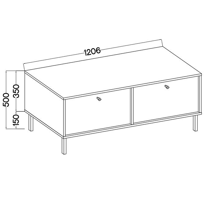 TV Stolík Tokyo 2 2K eukalyptus 302