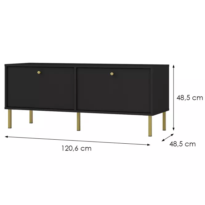 TV Stolík Tokyo 2 2K čierny grafit 302