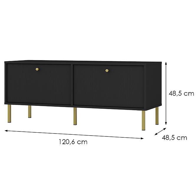 TV Stolík Tokyo 2 2K čierny grafit 302